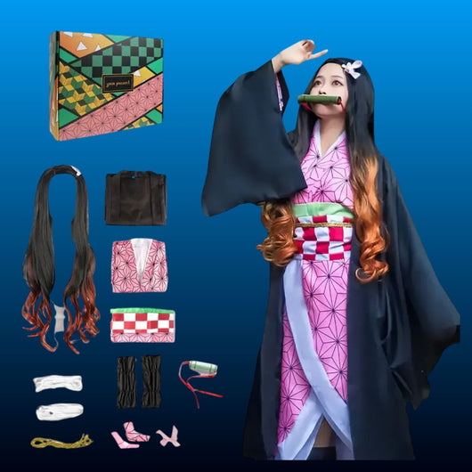Pink Kimono Anime Cosplay Costume Set