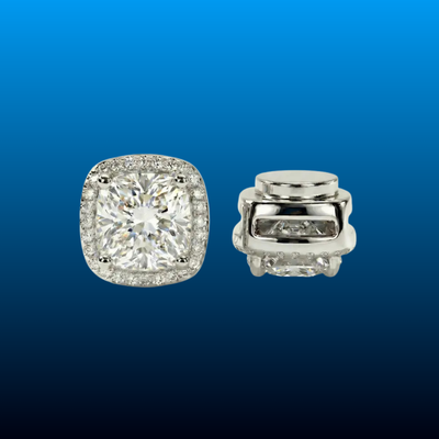 Magnetic Clip-On Halo Stud Earrings