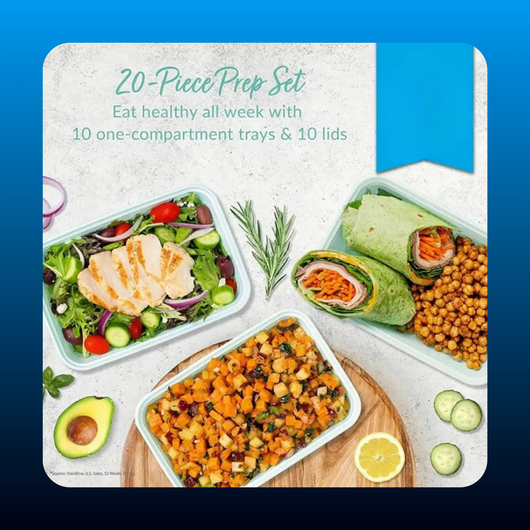 Meal Prep Containers with Lids, 20 Pack