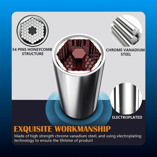 Universal Grip Socket with Drill Adapter