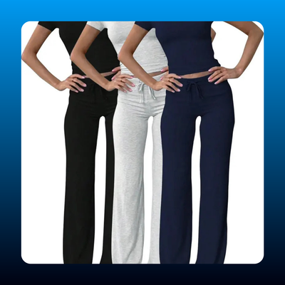 Crop Tee and Drawstring Lounge Set