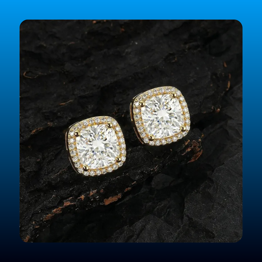 Magnetic Clip-On Halo Stud Earrings