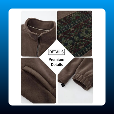 Autumn Aztec Fleece Zip Jacket