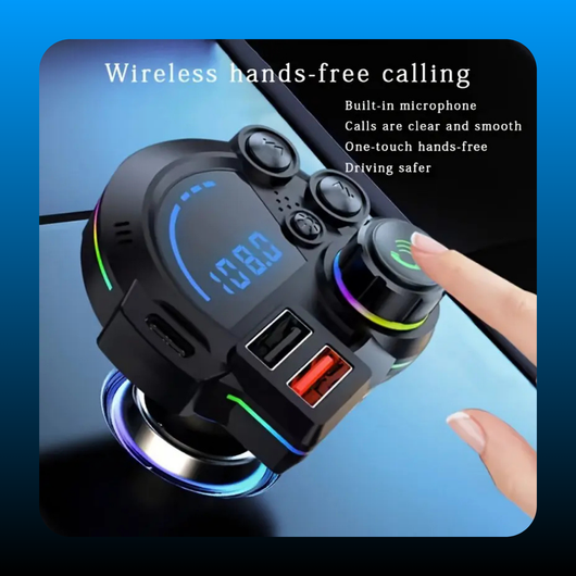 Type-C Car Charger & Bluetooth 5.3 FM Transmitter