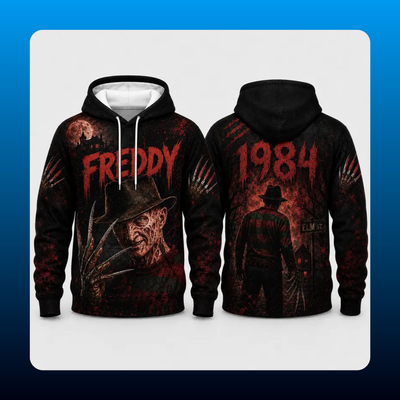 All Over Print Horror Pullover Hoodie