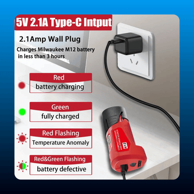 USB Charging Adapter for 12V Power Tool Batteries
