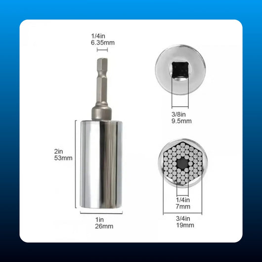 Universal Grip Socket with Drill Adapter