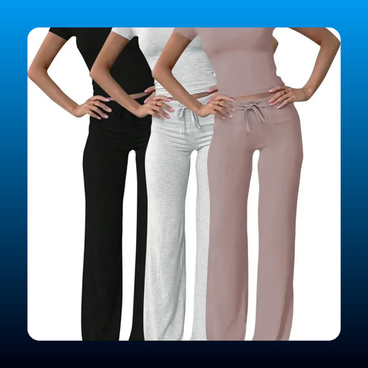 Crop Tee and Drawstring Lounge Set