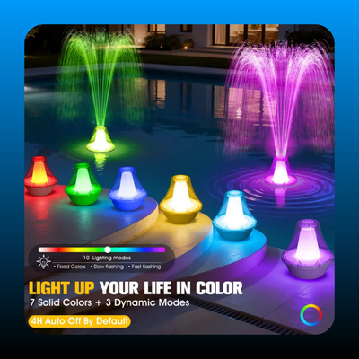 Rechargeable RGB Floating Pool Fountain