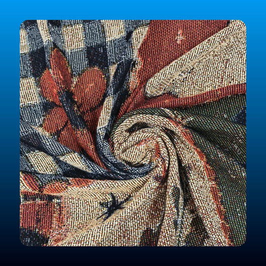 Halloween Patchwork Woven Throw Blanket