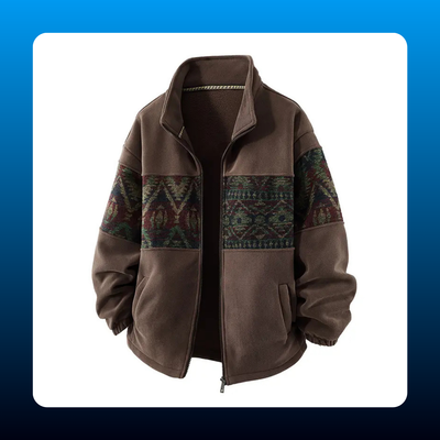 Autumn Aztec Fleece Zip Jacket