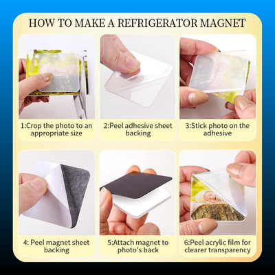 Clear Acrylic DIY Fridge Magnets (10 Pcs)