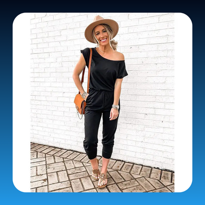 Women’s Plus Size Off-Shoulder Jumpsuit