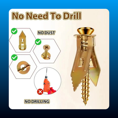 Self-Drilling Drywall Expansion Plug Anchors Kit