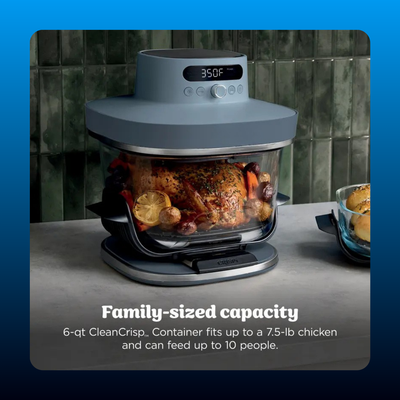 Glass Countertop Air Fryer with Precision Control
