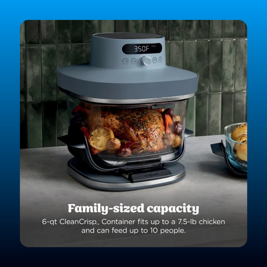 Glass Countertop Air Fryer with Precision Control