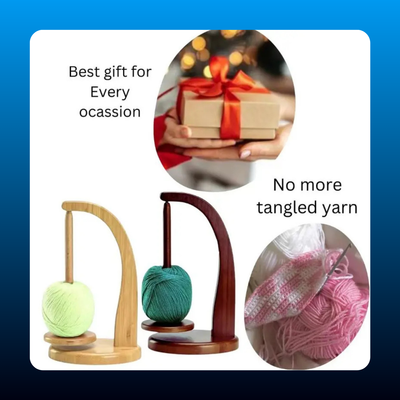 Wooden Yarn Holder Spinner