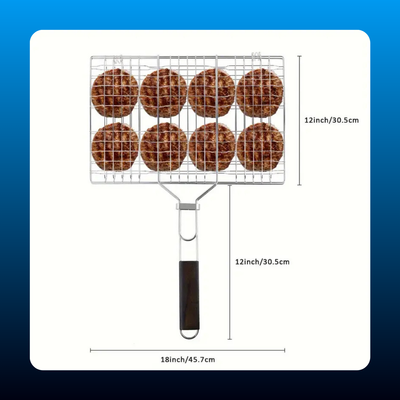 Rust-Free Steel Fold-and-Go Fish Grilling Basket