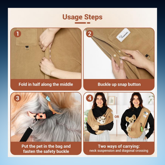Hands-Free Pet Snuggle Sling Carrier