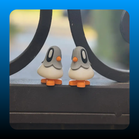 Mini Secret Note Carrier Pigeons with Magnetic Feet (2 Pack)