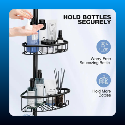 4-Tier Adjustable Corner Shower Caddy