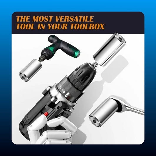 Universal Grip Socket with Drill Adapter