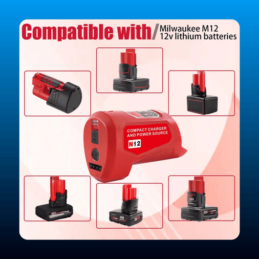 USB Charging Adapter for 12V Power Tool Batteries