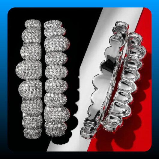 Silver Plated Hip Hop Teeth Grillz