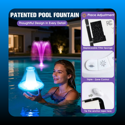 Rechargeable RGB Floating Pool Fountain