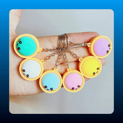 Light-Up Dumpling Squishy Keychain