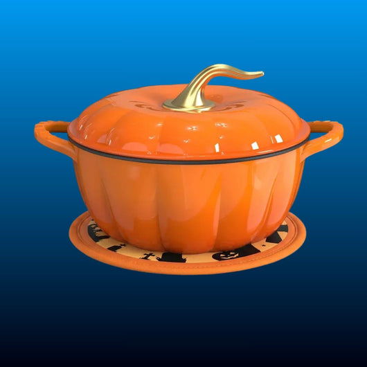 Pumpkin Shaped Enamel Dutch Oven (7.5 Quart)