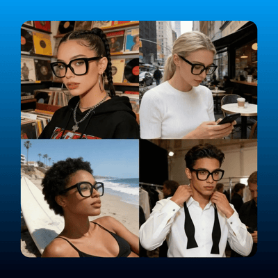 Square Cat-Eye Blue Light Glasses