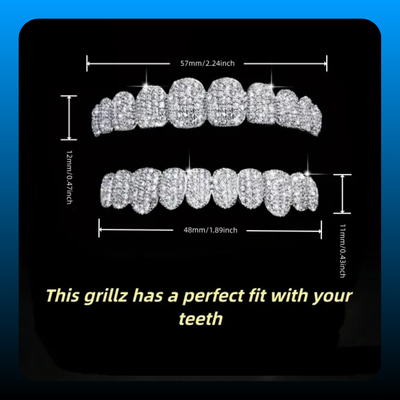 Silver Plated Hip Hop Teeth Grillz