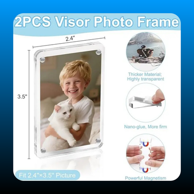 Vertical Car Sunshade Photo Frame Clip
