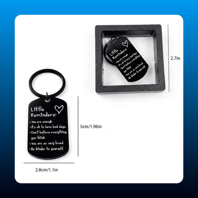 Minimalist Quote Keychain