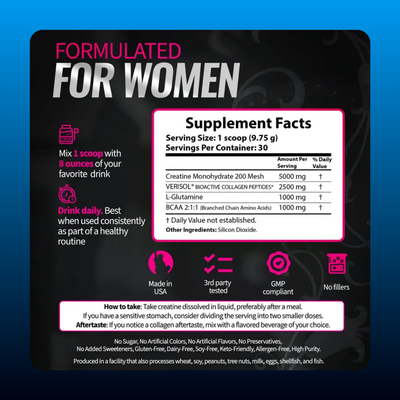 Creatine and Collagen Powder for Women