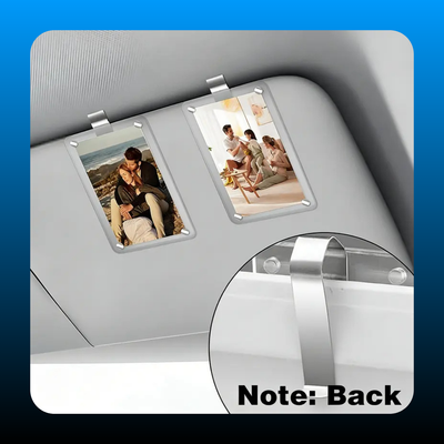 Vertical Car Sunshade Photo Frame Clip