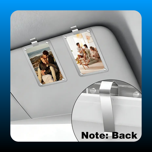 Vertical Car Sunshade Photo Frame Clip
