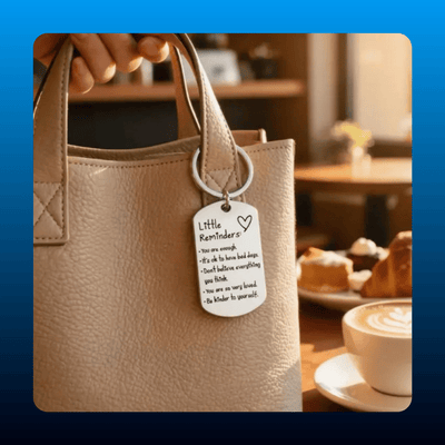 Minimalist Quote Keychain