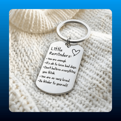 Minimalist Quote Keychain
