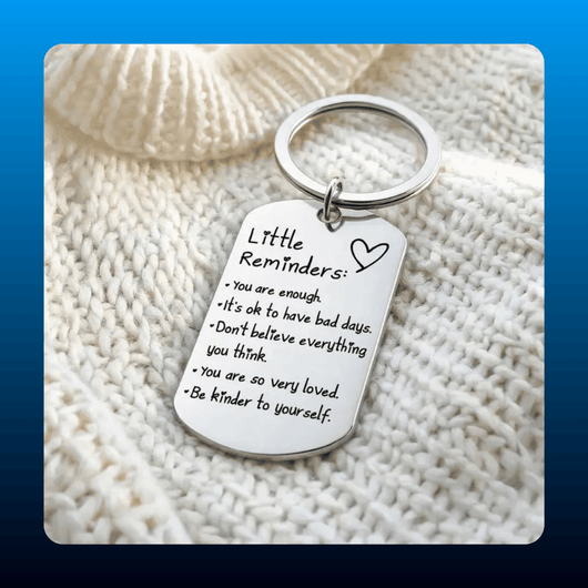 Minimalist Quote Keychain