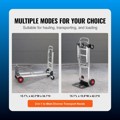 2-in-1 Aluminum Folding Hand Truck