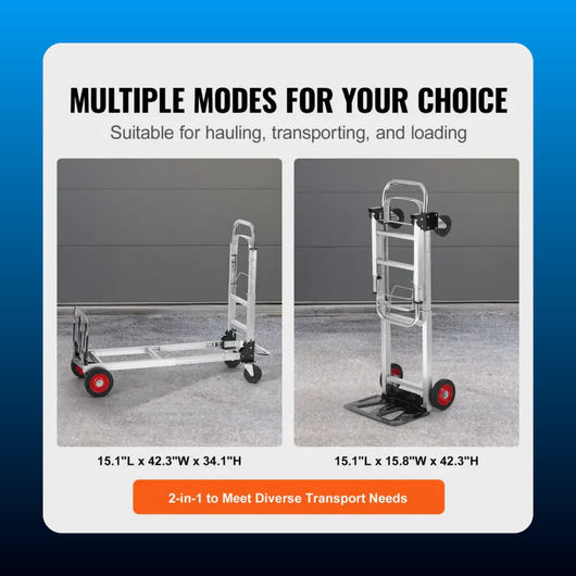2-in-1 Aluminum Folding Hand Truck