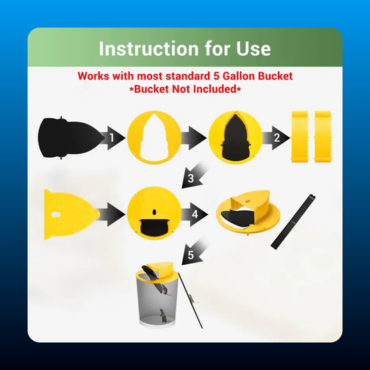 Auto-Reset Bucket Mouse Trap Lid