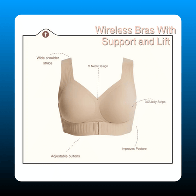 Wide Strap Front Close Bra