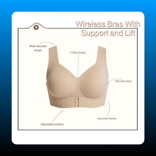 Wide Strap Front Close Bra
