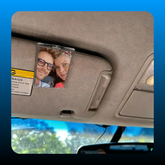 Vertical Car Sunshade Photo Frame Clip