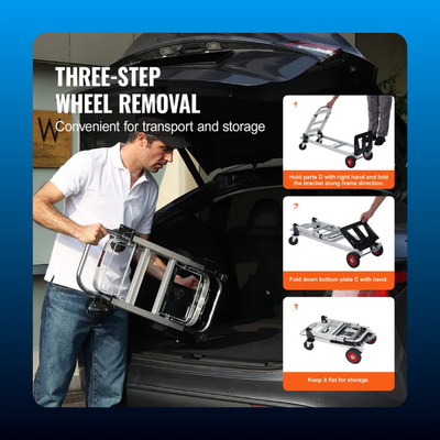 2-in-1 Aluminum Folding Hand Truck
