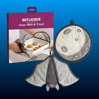 Bat Oven Mitt and Trivet Set