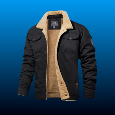 Sherpa Lined Fitted Trucker Jacket